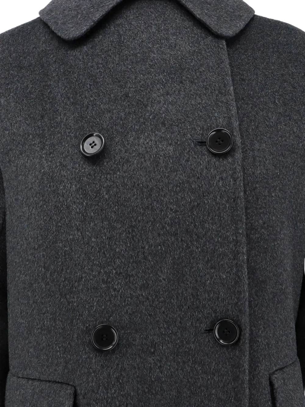 ASPESI double-breasted button-cuff coat Grijs