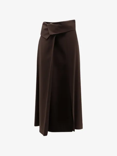 Alysi fold-detail skirt