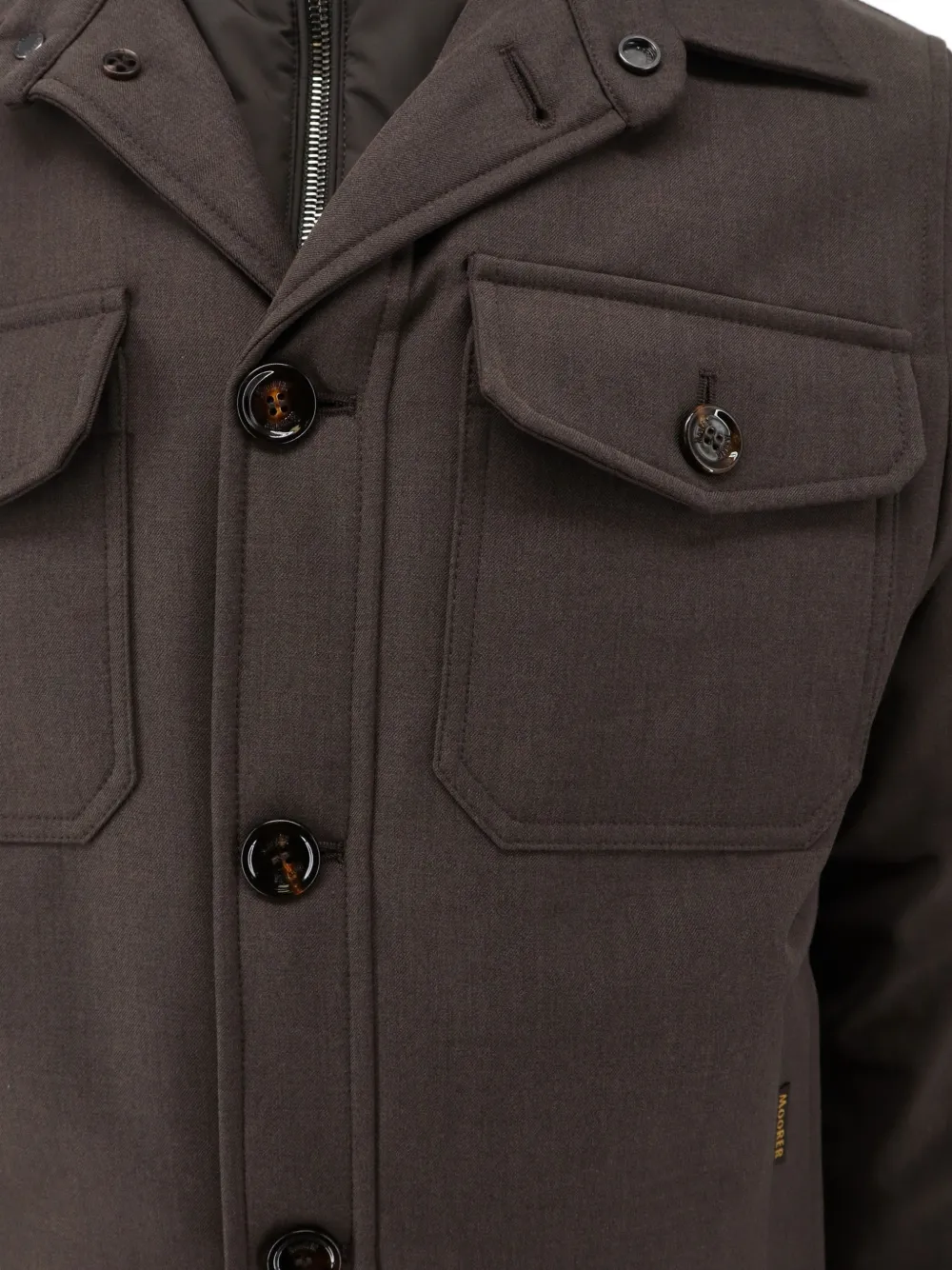 Moorer Dasson-Pum button-up jacket Bruin