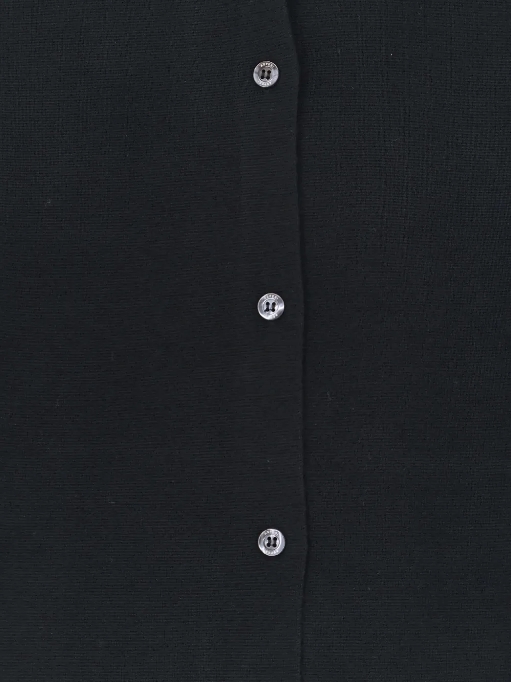 Aspesi Button-front Long-sleeve Knit Top In Black