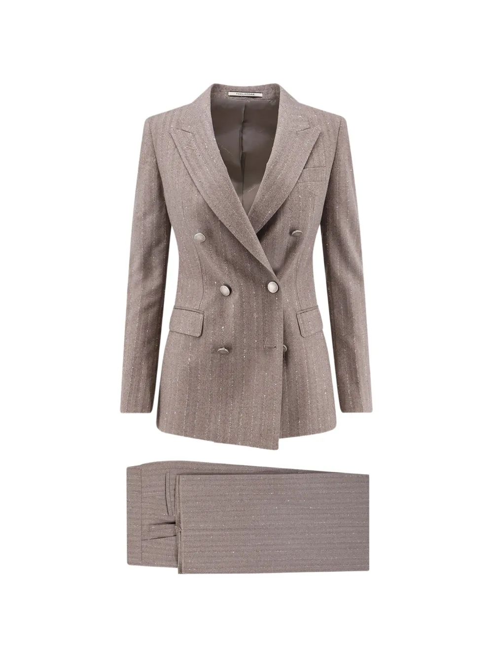 Tagliatore sequin-embellished pinstripe suit - Braun