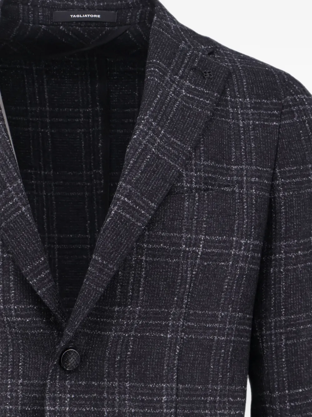 Tagliatore check-pattern single-breasted blazer Zwart