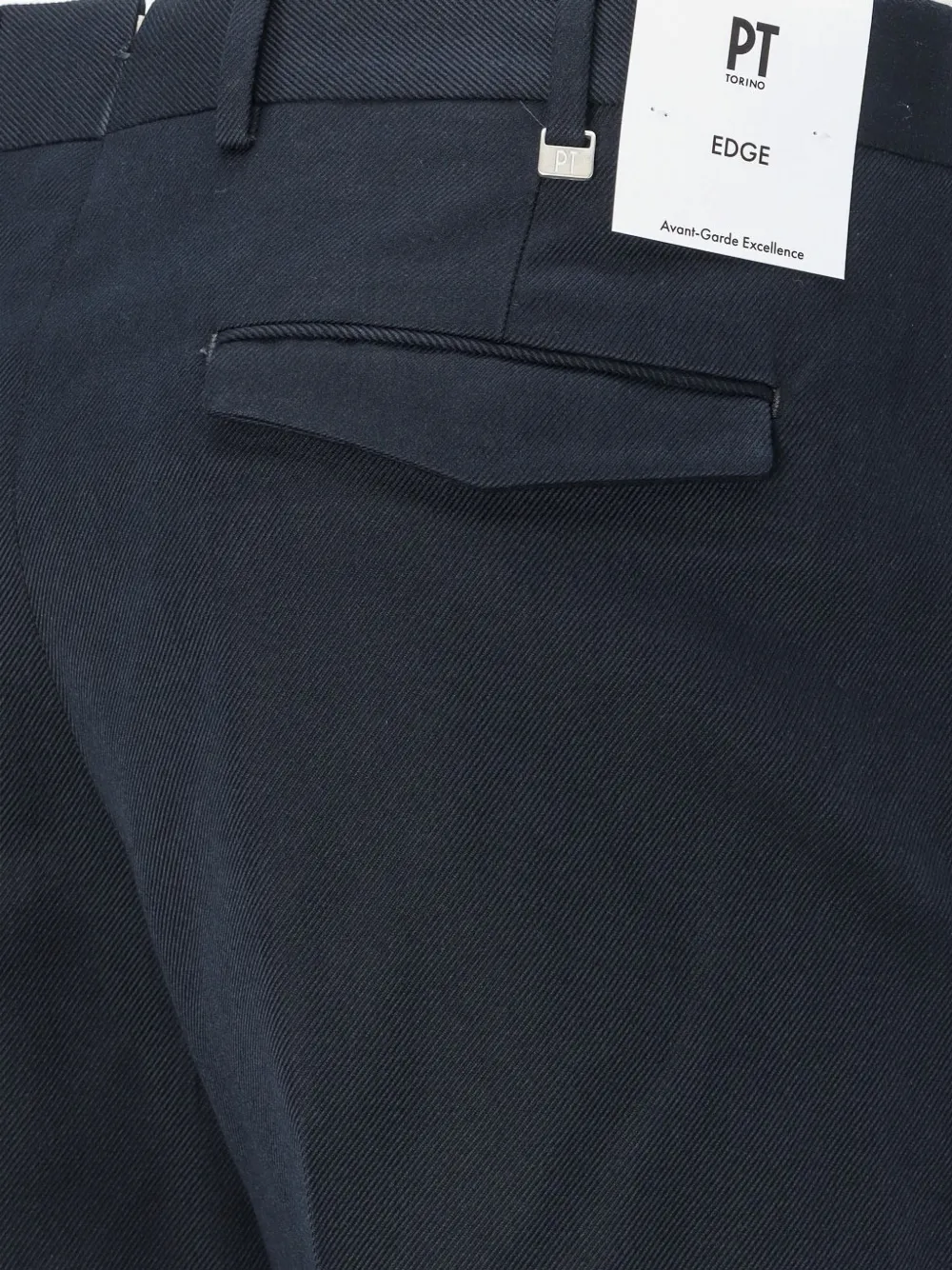 PT Torino Edge twill trousers Blauw