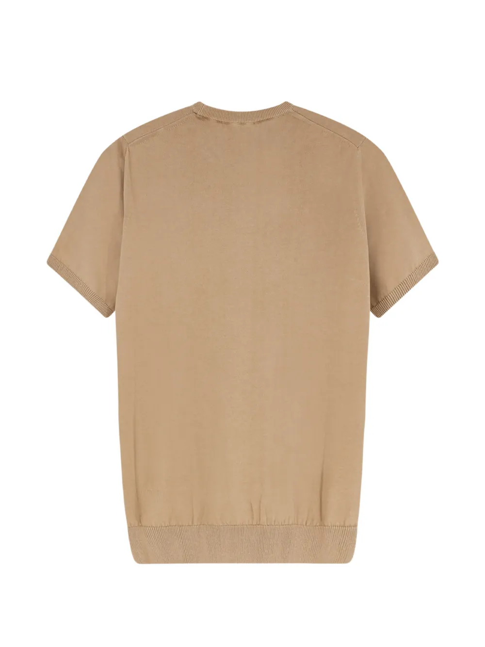 ALPHA STUDIO short-sleeve crew-neck sweater Beige