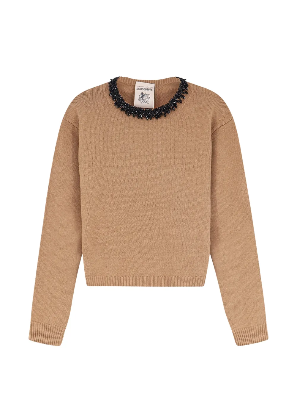Semicouture Denny bead-embellished sweater - Toni neutri