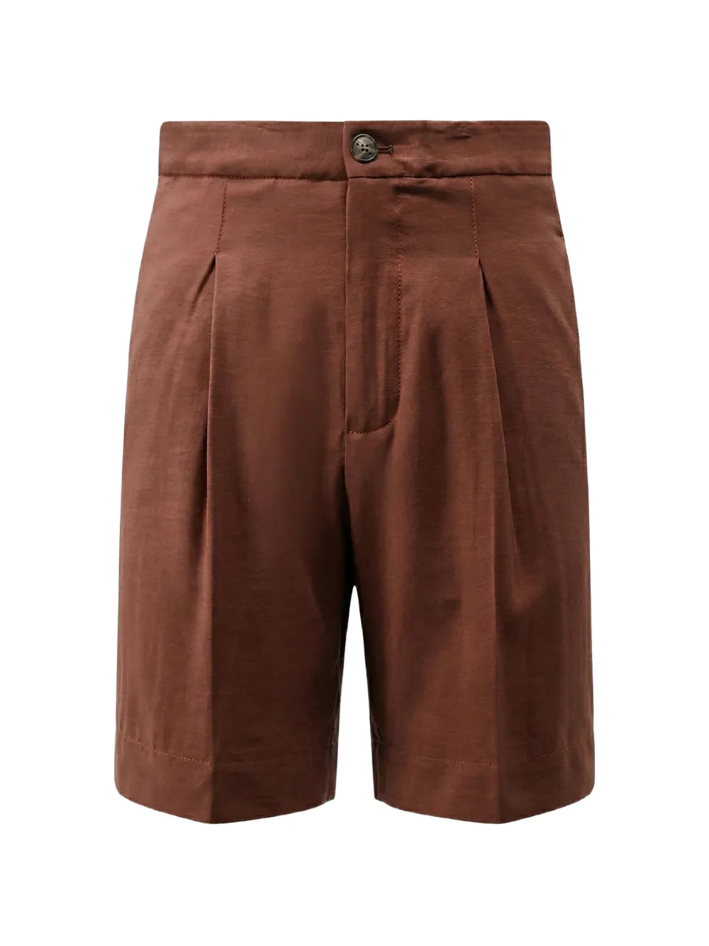 Hevo pleated-design shorts - Marrone