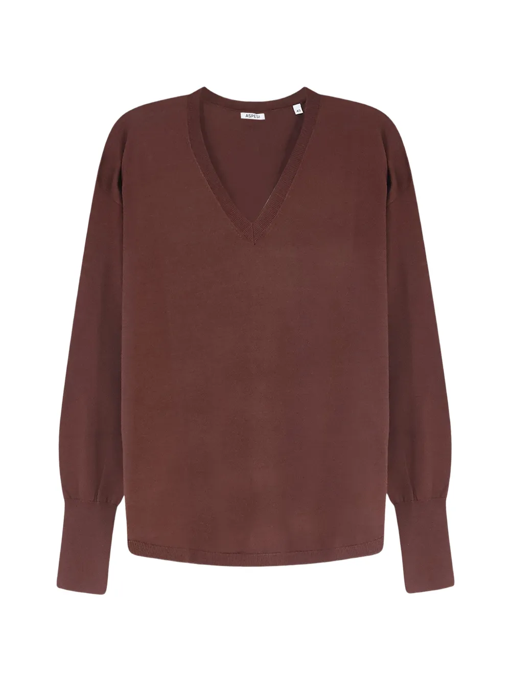ASPESI V-neck drop-shoulder sweater - Braun