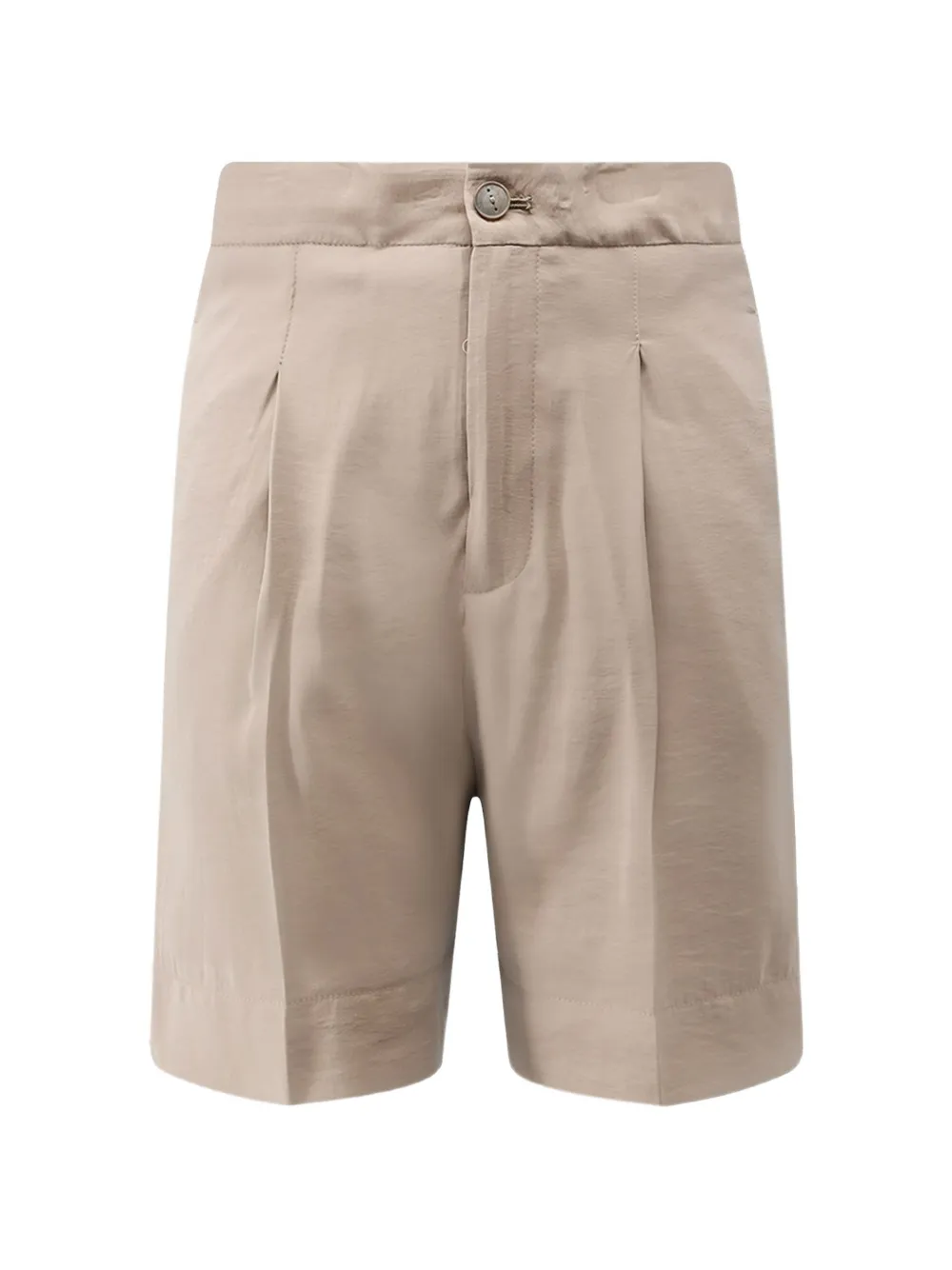 Hevo pleated high-waist tailored shorts - Toni neutri