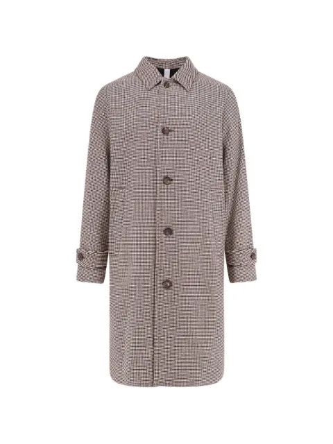Hevo Loconia houndstooth-pattern single-breasted coat