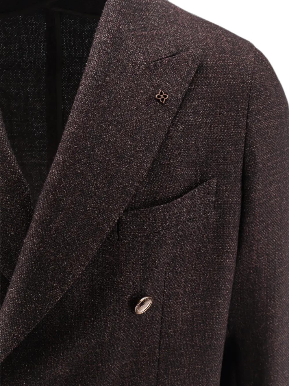 Tagliatore Blazer met dubbele rij knopen en puntige revers Bruin