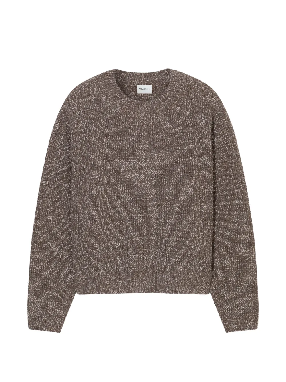 Closed marl-knit crew-neck sweater - Braun