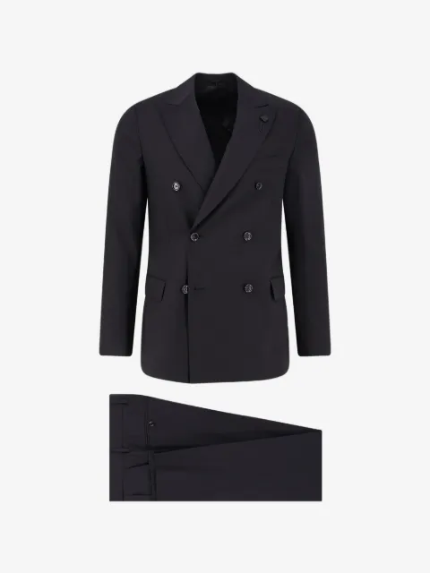 Lardini double-breasted wool suit
