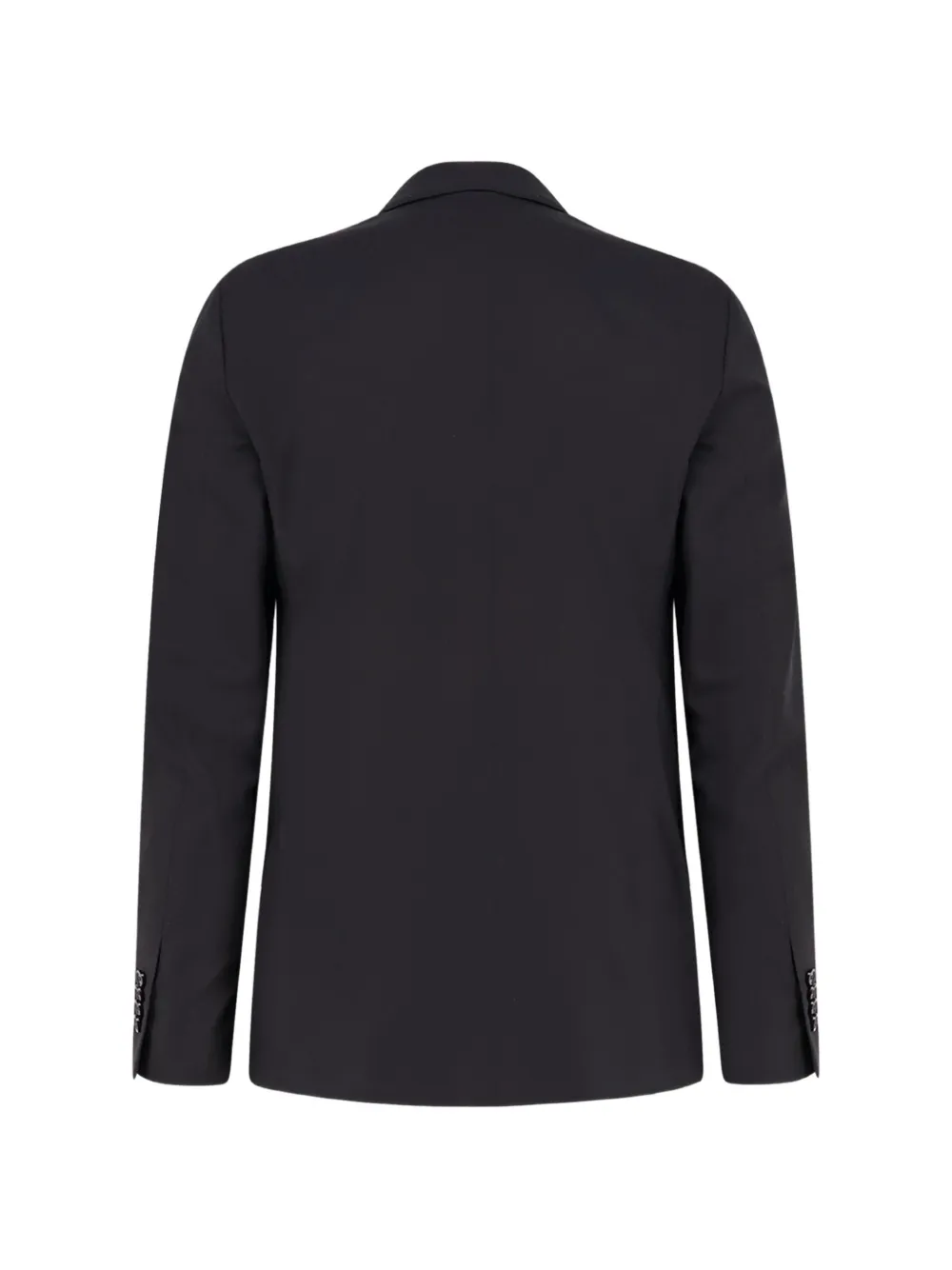 Lardini double-breasted wool suit Zwart