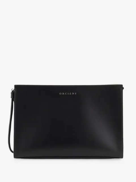 Orciani leather clutch bag