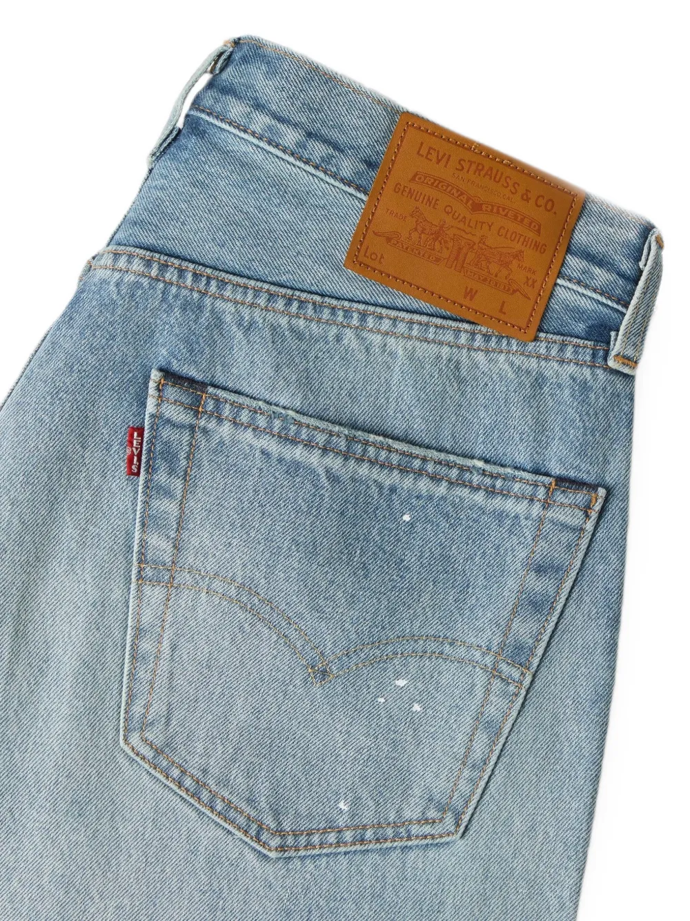 Levi's 501 Loose jeans met gerafeld effect Blauw