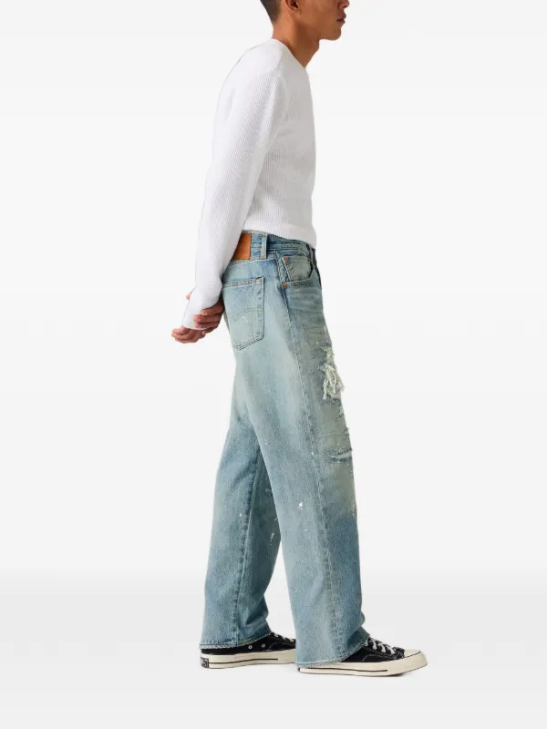 Levi's 501 Loose Distressed Jeans | Blue | FARFETCH SG