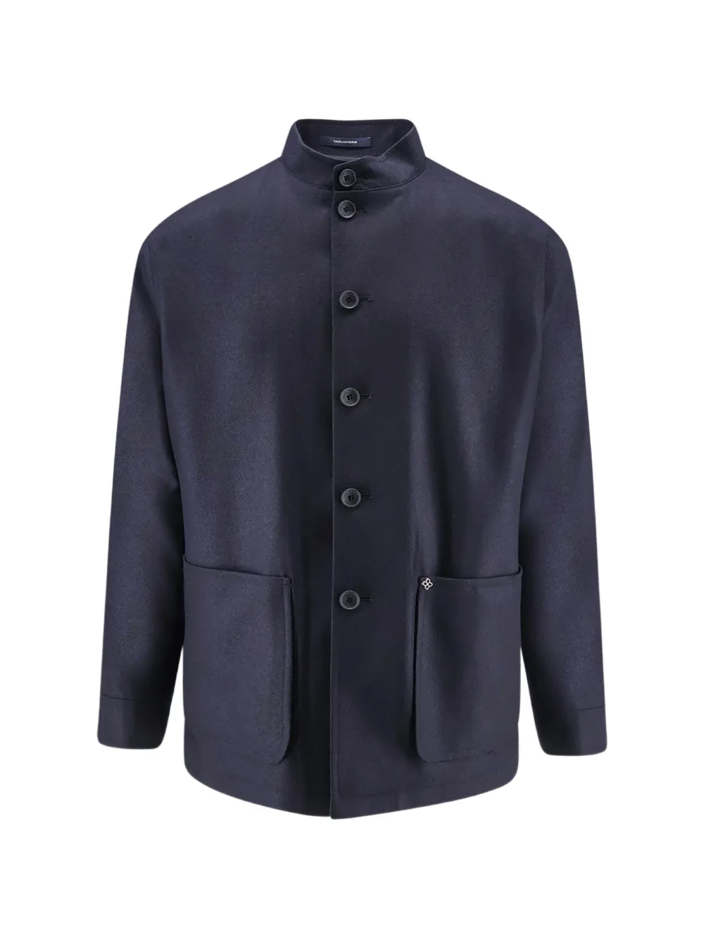 Tagliatore mandarin-collar patch-pocket jacket - Blau