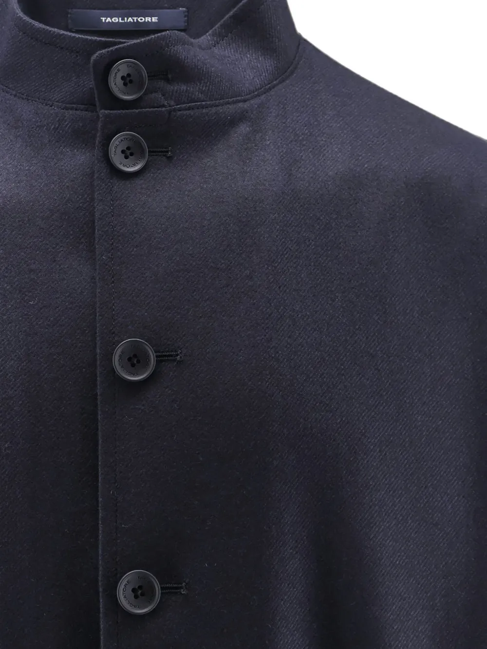 Tagliatore Jack met opgestikte zak en mandarijnkraag Blauw
