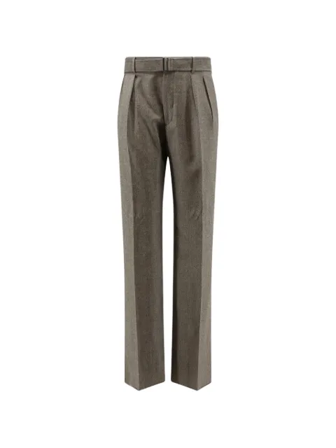 Tagliatore belted pleated tailored trousers