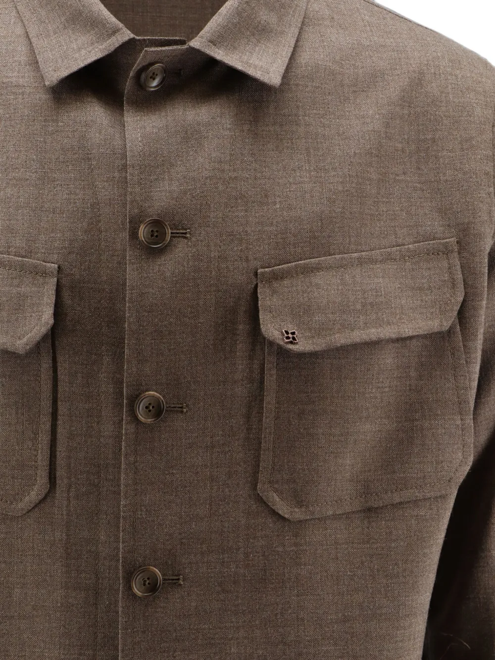Tagliatore Button-up shirtjack Bruin