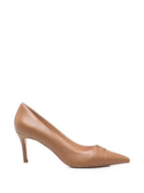 TWINSET leather court shoes with logo
