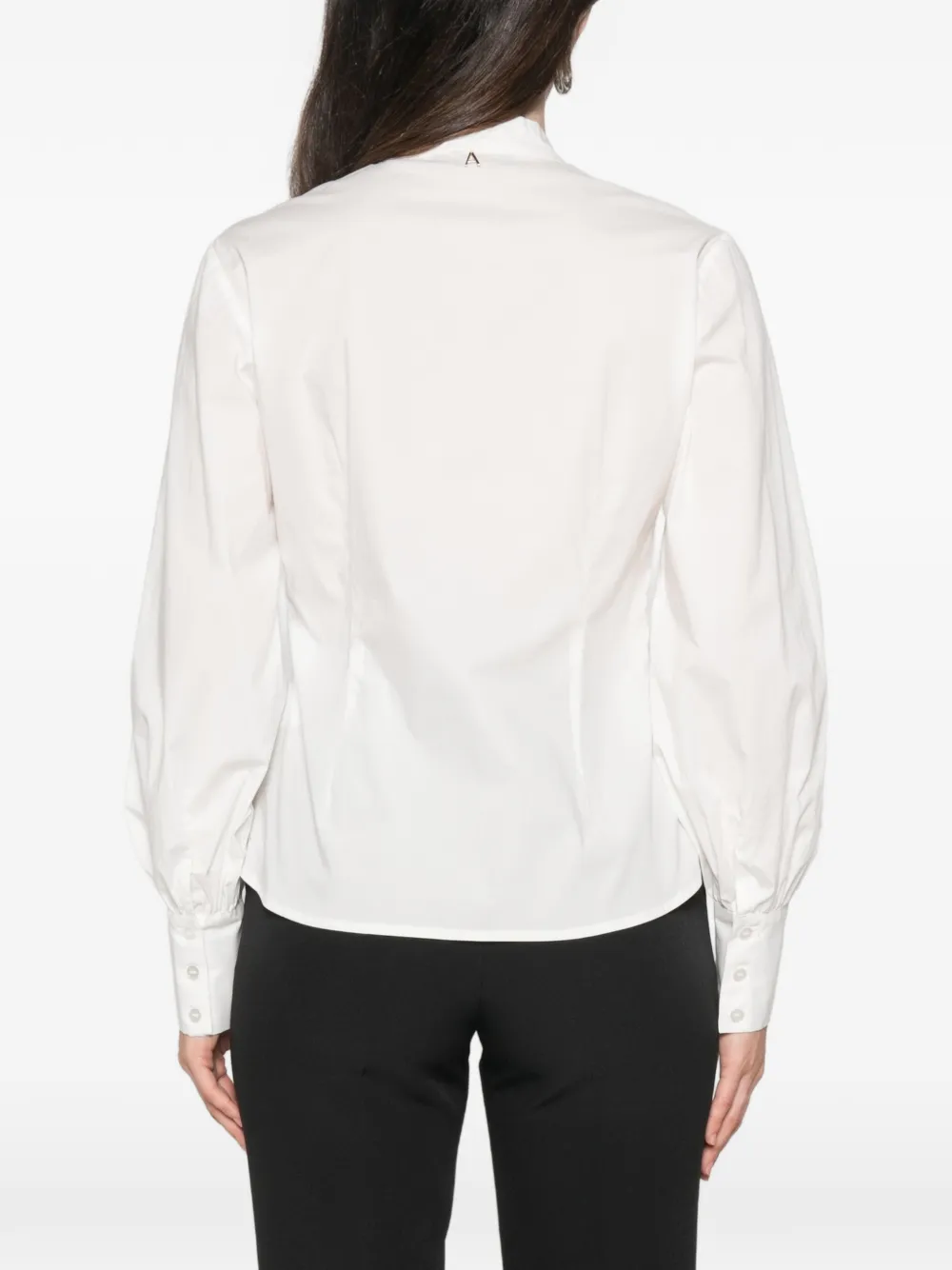 TWINSET Blouse met pofmouwen en ruches Wit