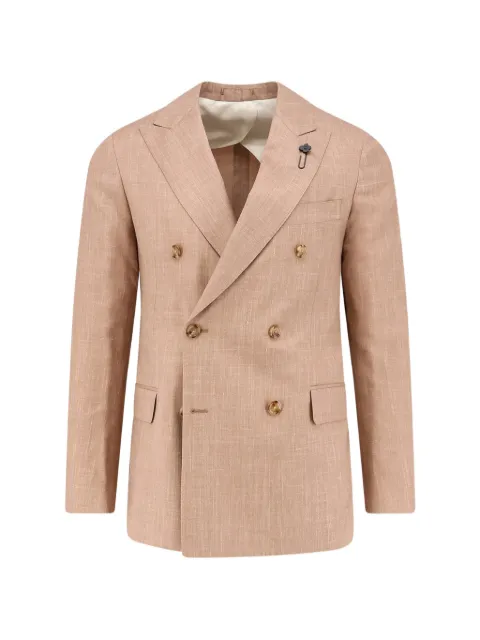 Lardini double-breasted peak-lapel blazer
