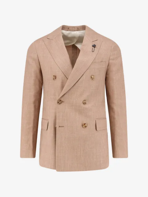 Lardini double-breasted peak-lapel blazer