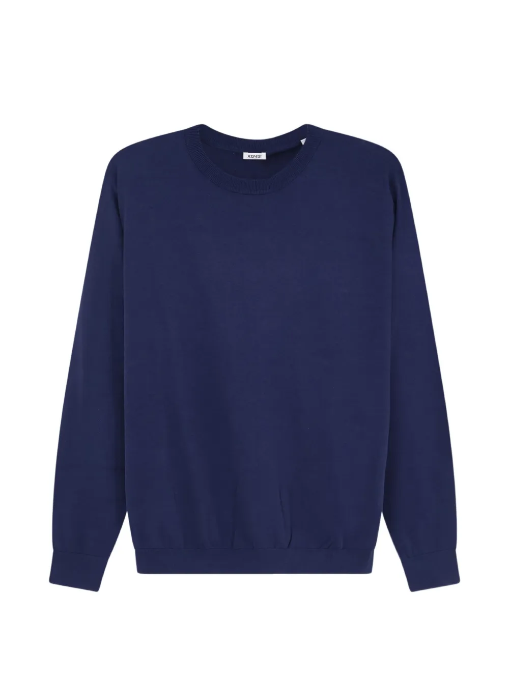 ASPESI crew-neck ribbed-trim sweater - Blu