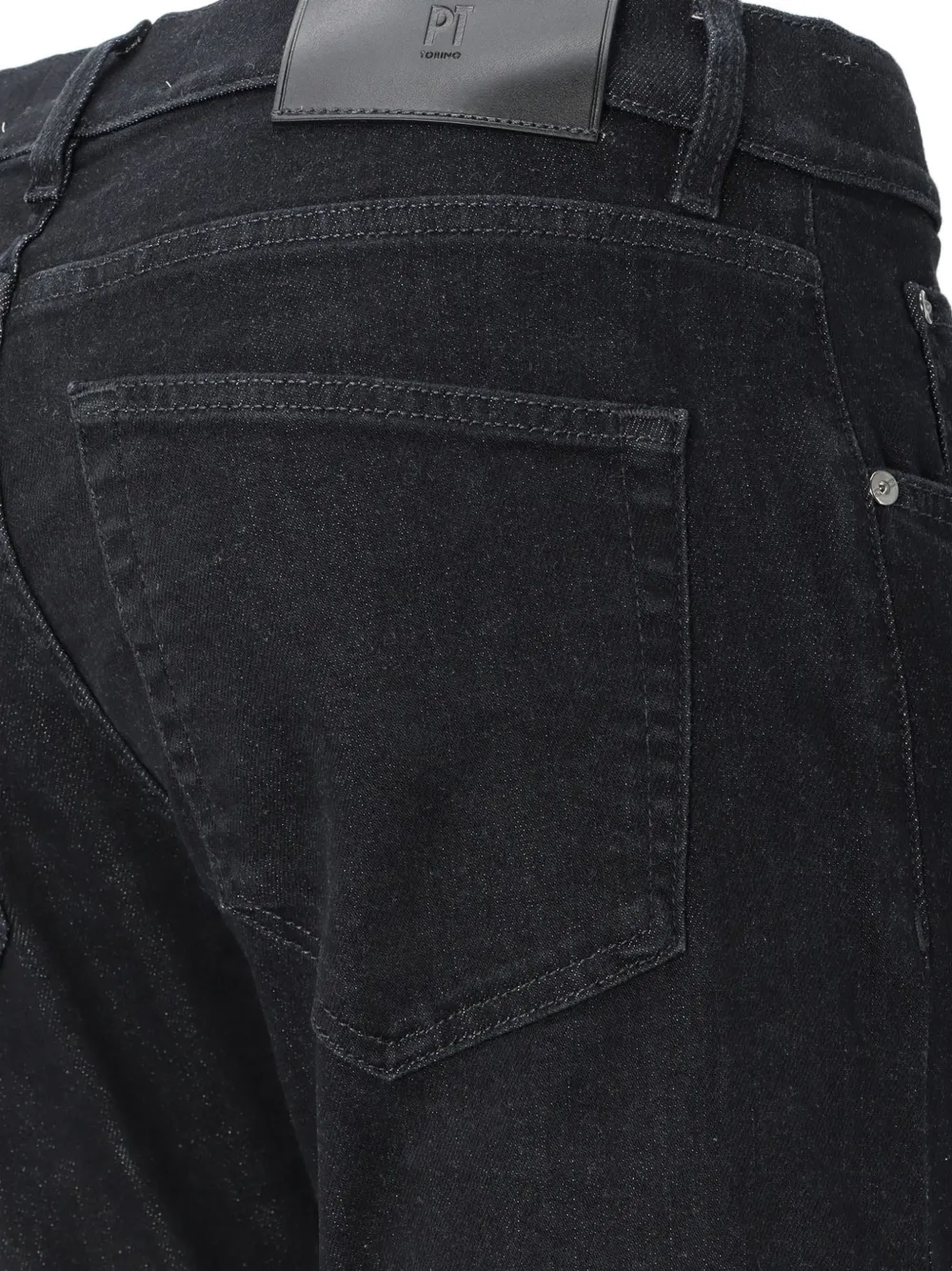 PT Torino Jeans met logopatch Zwart