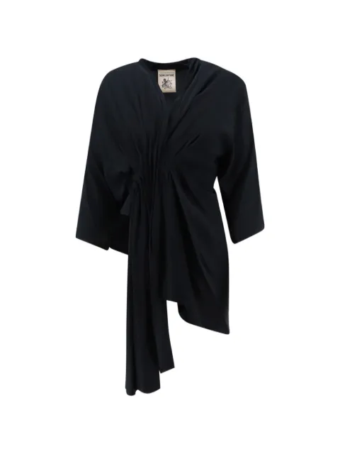 Semicouture Josie draped asymmetric-hem top