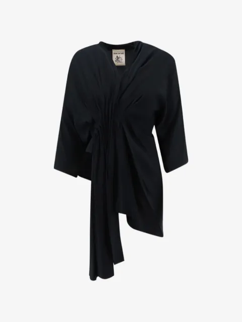 Semicouture Josie draped asymmetric-hem top