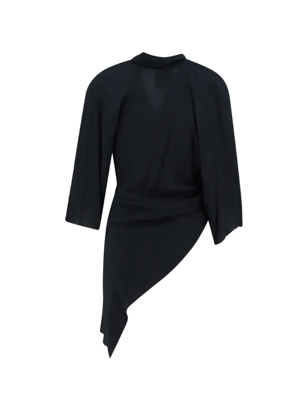 Semicouture Josie gedrapeerde top met asymmetrische zoom Zwart