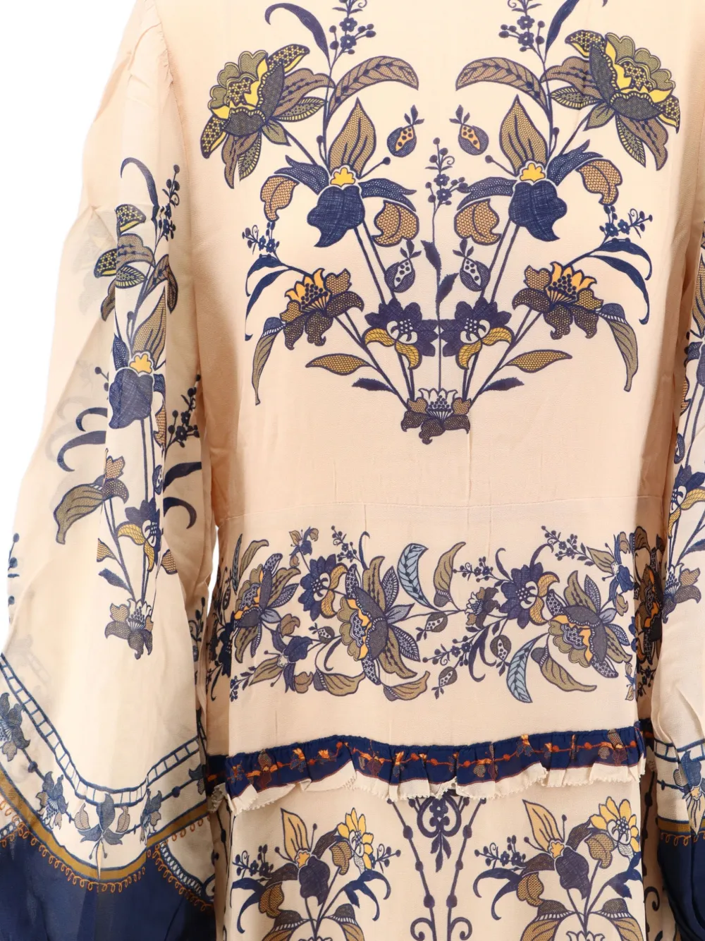 FARM Rio Midi-jurk met bloemenprint Beige