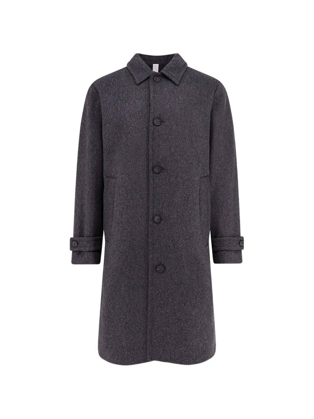 Hevo Button-up Single-breasted Coat In Grey