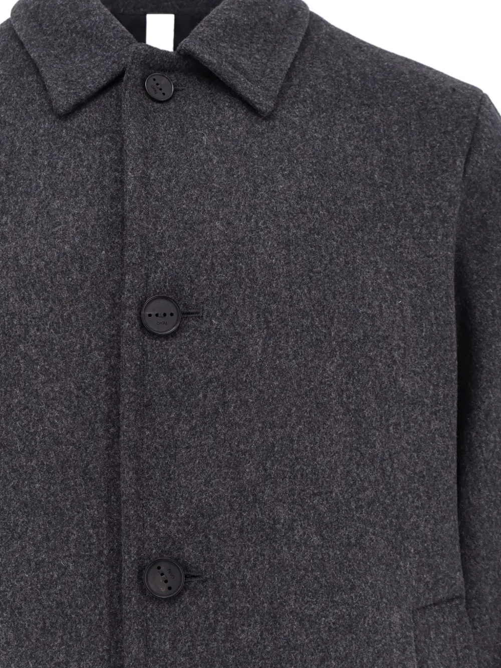 Hevo button-up single-breasted coat Grijs