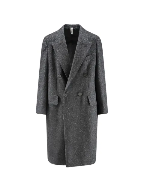 Hevo herringbone double-breasted coat