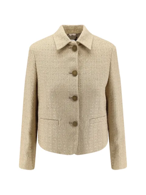 SAULINA button-fastening tweed jacket