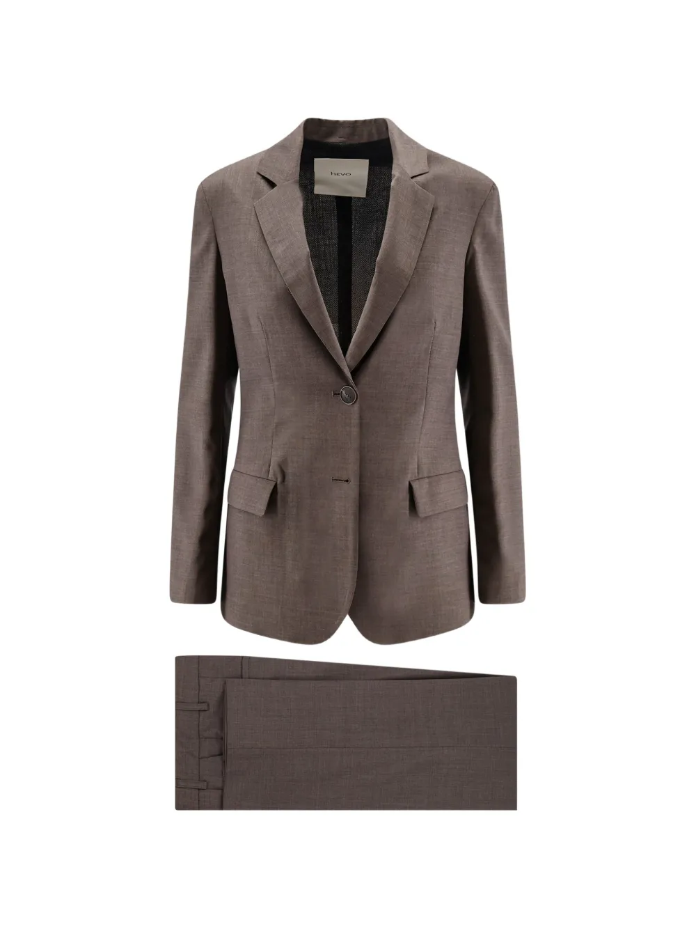 Hevo Frigole single-breasted suit - Marrone