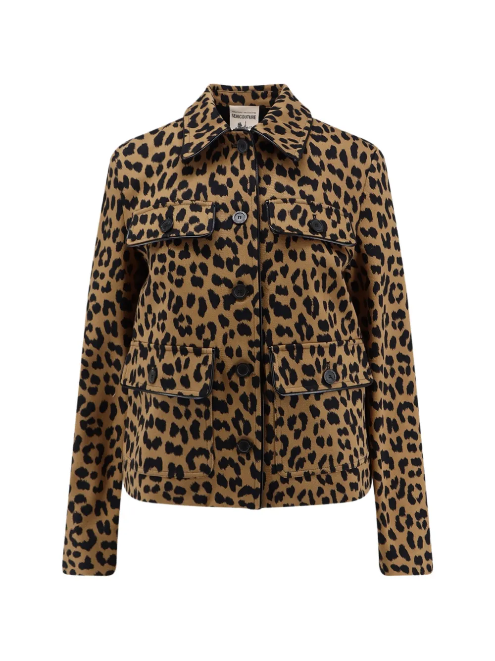 Semicouture Arabella animal-print jacket - Marrone