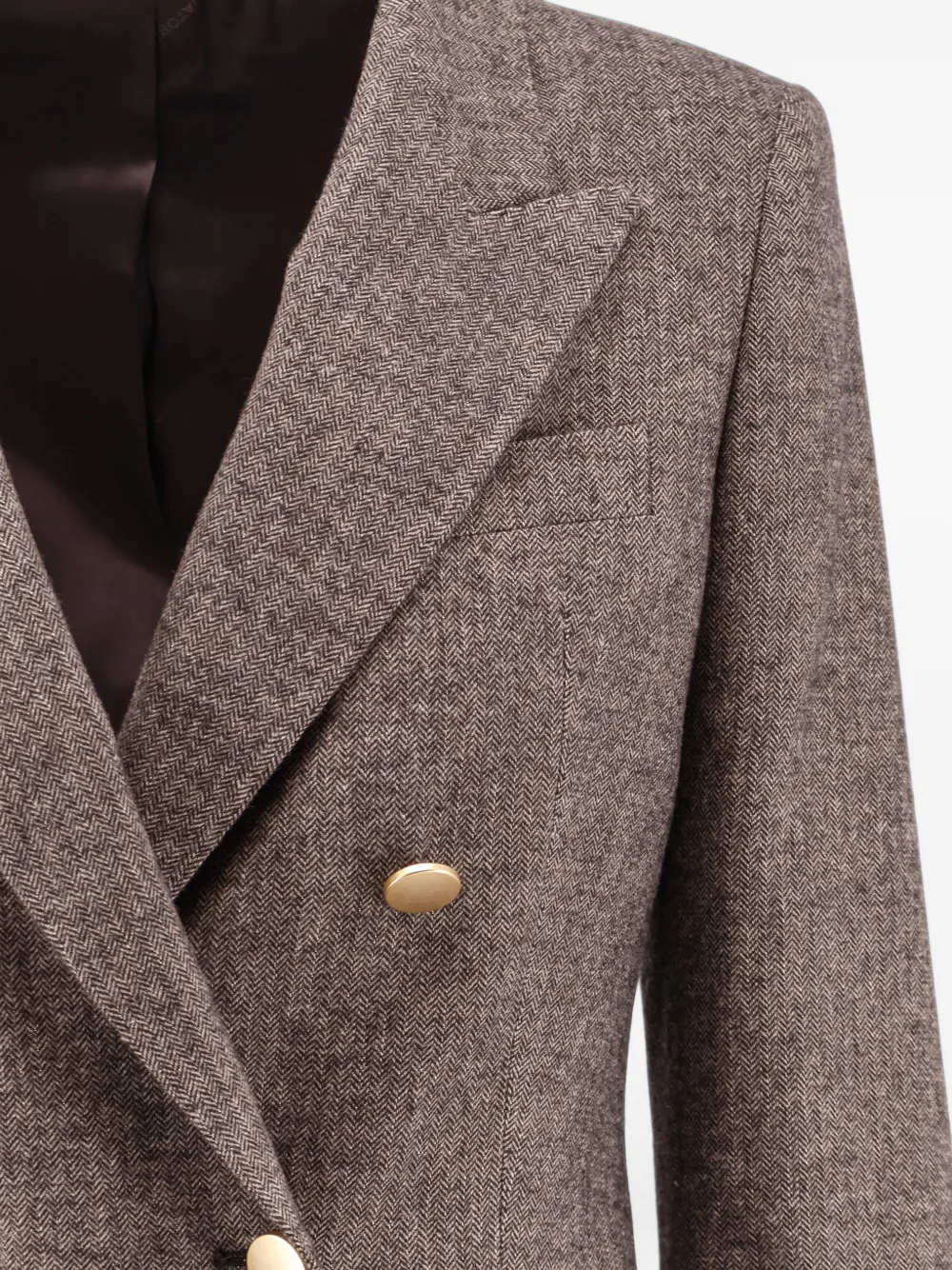 Tagliatore herringbone double-breasted blazer Bruin