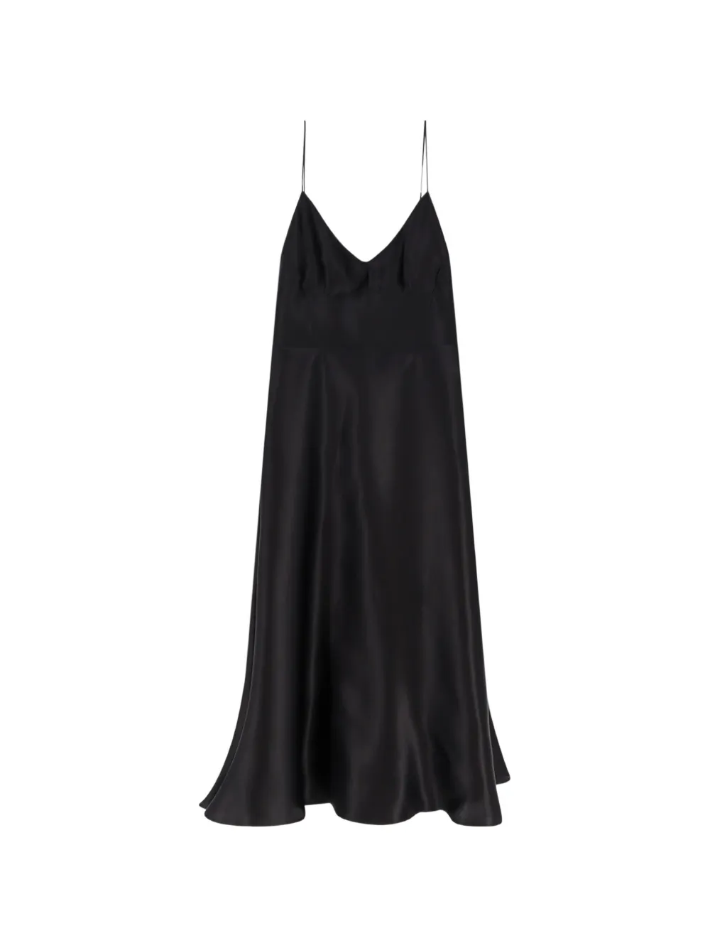 Alberta Ferretti V-neck flared midi dress - Black