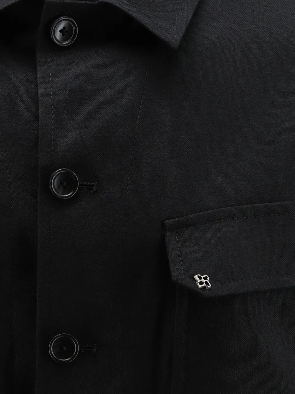 Tagliatore button-front overshirt Zwart