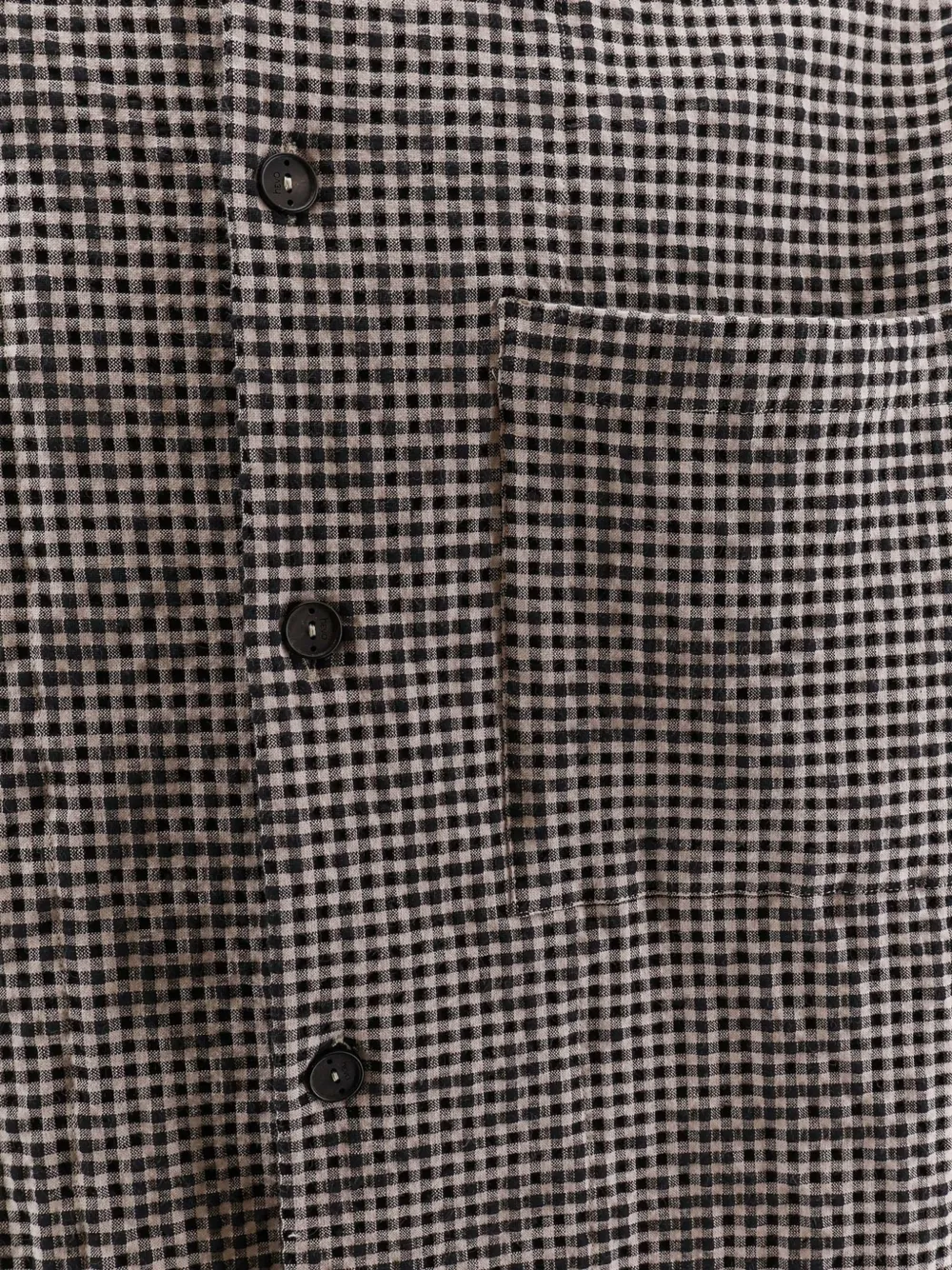 Hevo Cotton Blend Shirt With Checked Pattern In Black