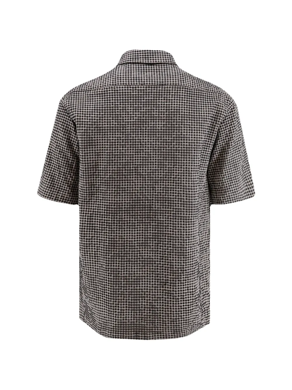 Hevo Cotton Blend Shirt With Checked Pattern In Black
