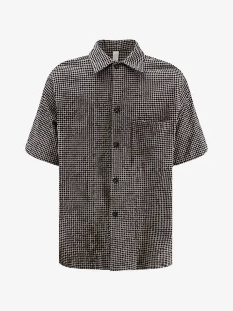 Hevo camisa con estampado a cuadros y manga corta
