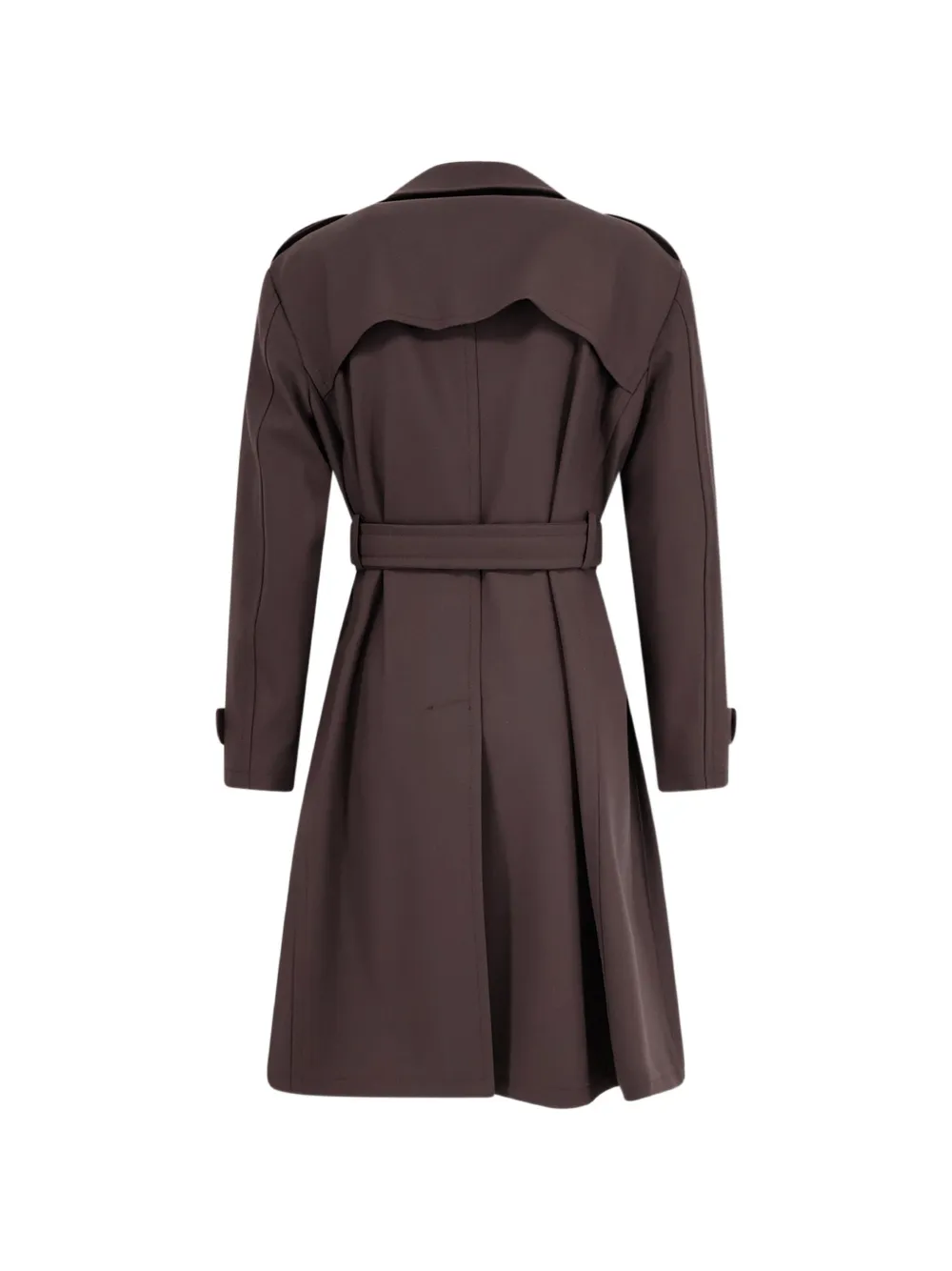 Tagliatore Trenchcoat met dubbele rij knopen van scheerwol Bruin