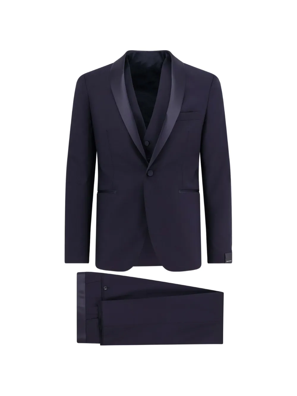 Tagliatore satin-trim three-piece tuxedo suit - Blu