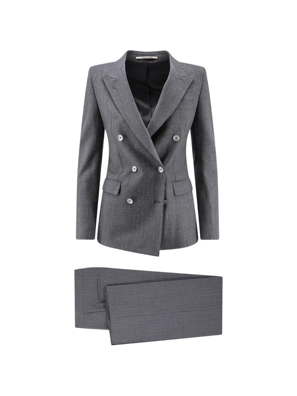Tagliatore double-breasted pinstripe jacket - Grau