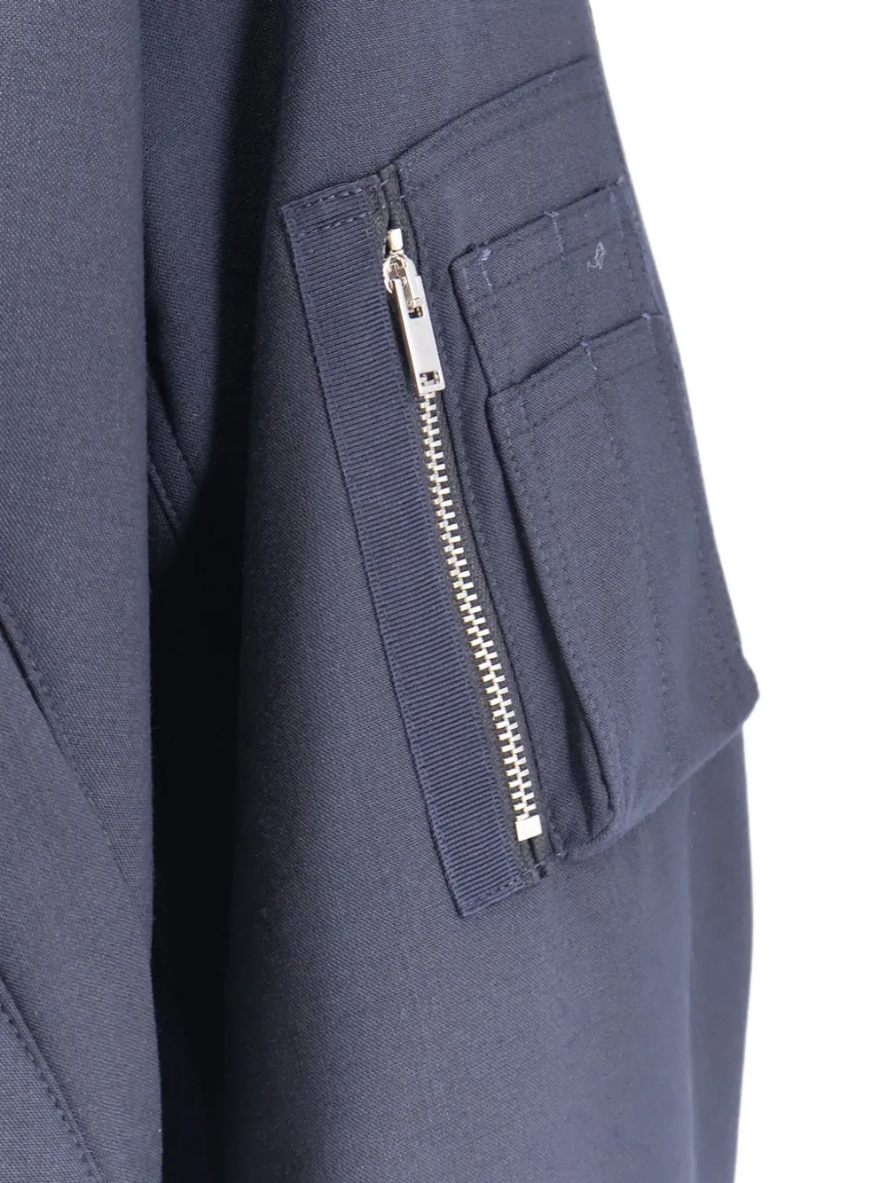 Semicouture Ariella jack met geplooid detail en rits Blauw